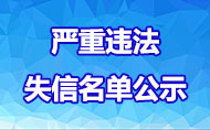 严重违法失信名单公示